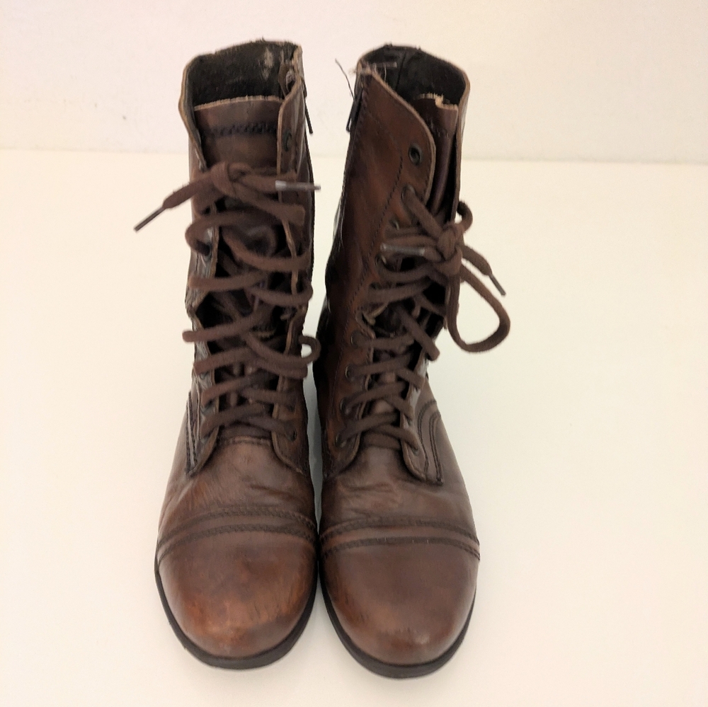 Steve Madden Troopa Brown Cobat Boots